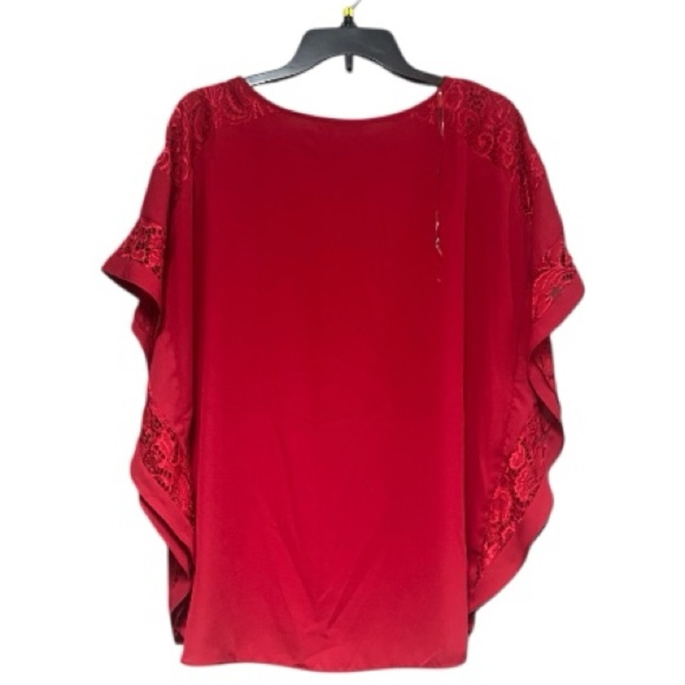 Peter Nygard Bold Red Butterfly Blouse - Picture 2 of 8